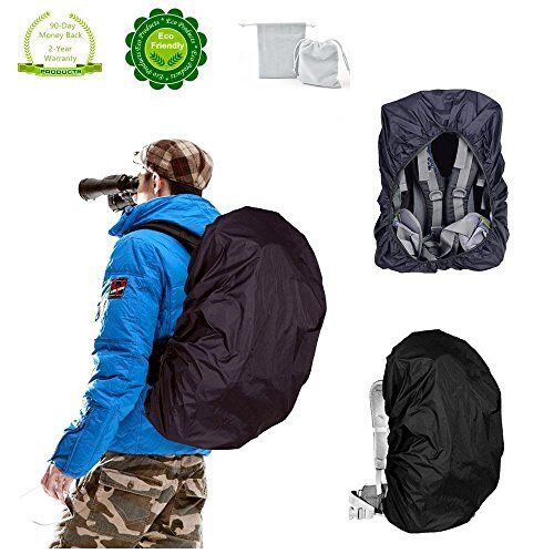 Buckle Strap,Strengthened Layer for Hiking Camping Traveling Cycling Elastic Adjustable ZZWIF Waterproof Backpack Rain Cover,20-40L Daypack Rainproof Dustproof Protector Raincover Upgraded 